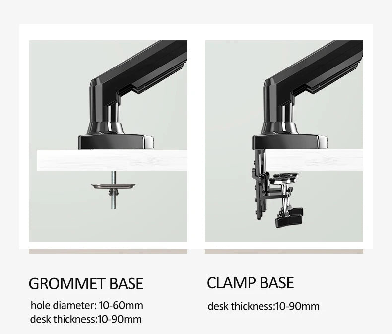 NB F160 10-17.3" laptop mount 360 rotate 10"-27" air press full motion gas strut lcd tv table screen STAND monitor desk support