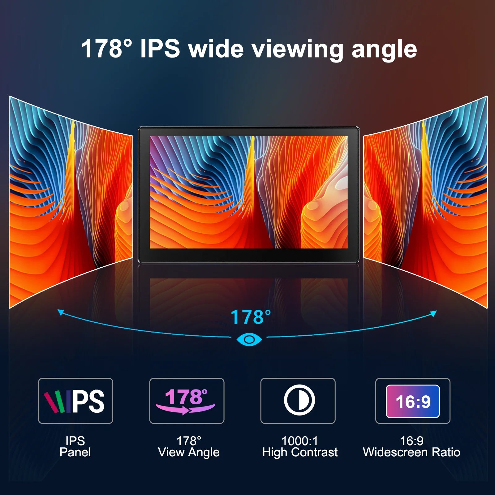 8 inch Touch Monitor 1280x800P 16:10 Widescreen Ratio HDMI Interface for DIY Projects Surveillance Display