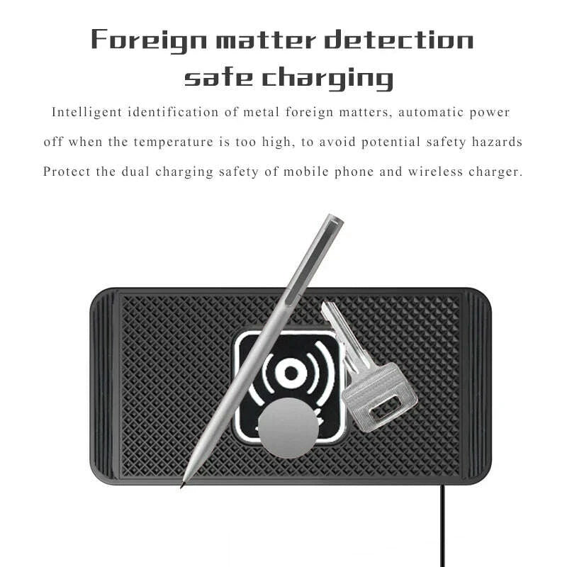 KIMLUD, Wireless Car Charger Charging Pad 15w Non Slip Qi Fast Charger For Car Wireless Phone Charger For Android For IPhone 11/12/13/14, KIMLUD Womens Clothes