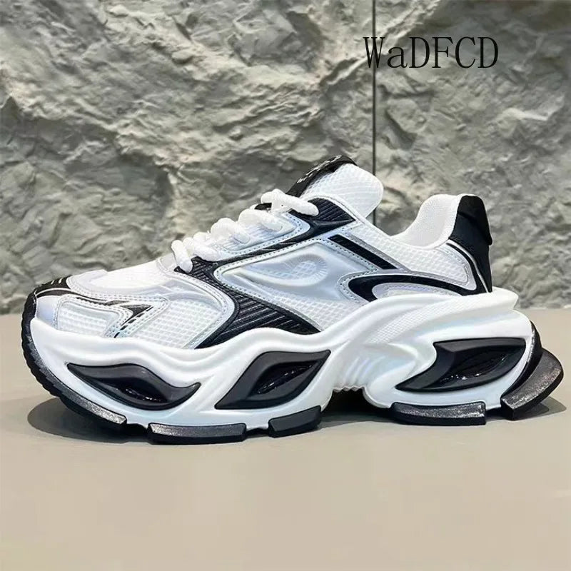 Men's Chunky Sneaker – Height Increasing – Leather Fabric | KIMLUD