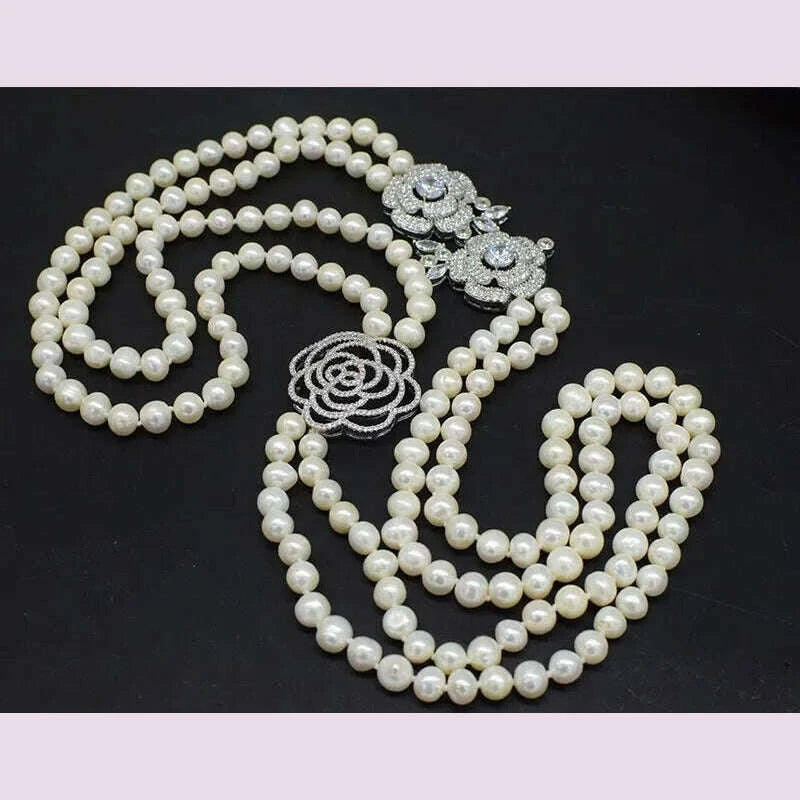 2rows-freshwater-pearl-whitegray-round-8-9mm-necklace-24-26-fppj-wholesale-for-woman-gift-kimlud-kimlud-33912932