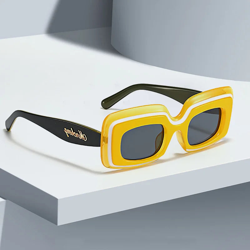 Sunglasses Unisex Oversized Square Shades Polycarbonate Black | KIMLUD