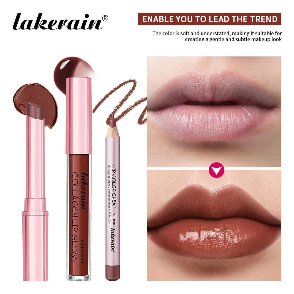 lakerain-3pcs-mini-matte-lipsticklip-glosslip-liner-set-precise-outline-three-dimensional-lip-plumping-lipstick-setkimlud-womens-fashion-34598986