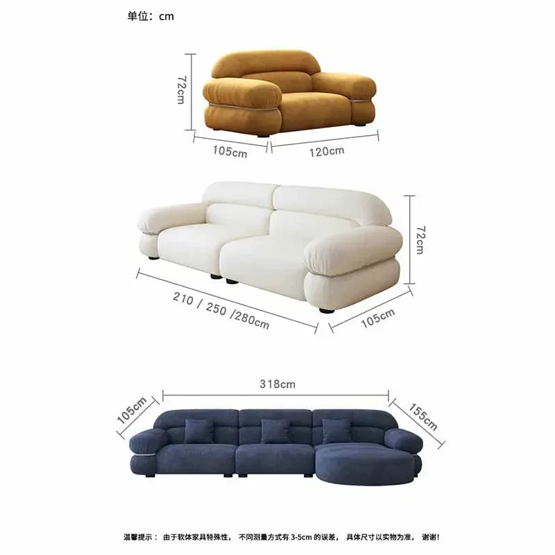 Modern Sectional Sofa With Reclining — Yellow | KIMLUD