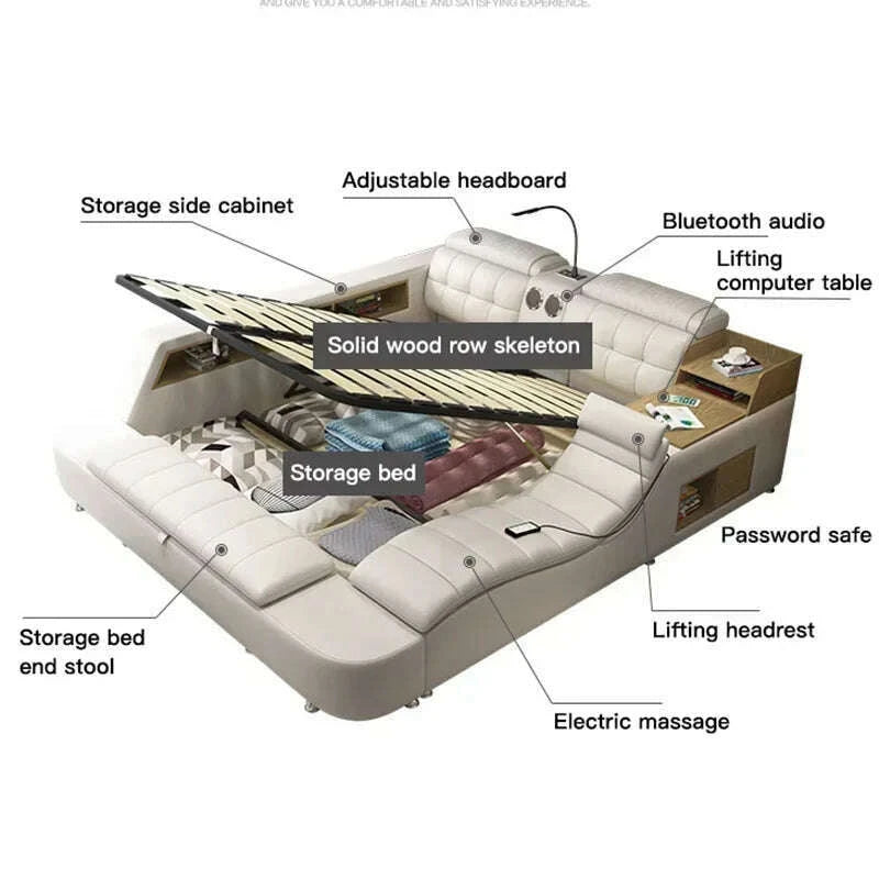 -genuine-leather-bed-frame-soft-beds-massager-storage-safe-speaker-led-light-bedroom-recharging-bluetooth-safe-usbkimlud-womens-fashion-34604308