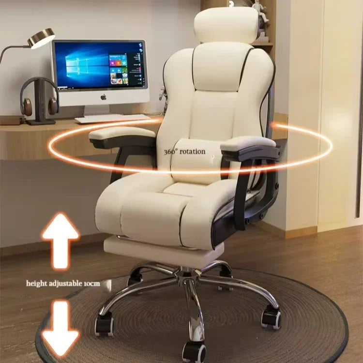 z for China factory wholesale high back swivel office chair pu leather armchair height adjustable office chair with footrest