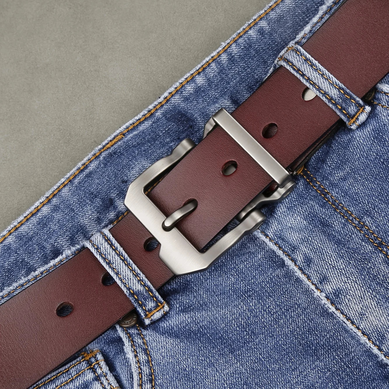 Large Size 140 150 160 170cm Men's Genuine Leather Belts Adjustable Formal Waistband for Jeans Pants Perfect Father'S Day Gift