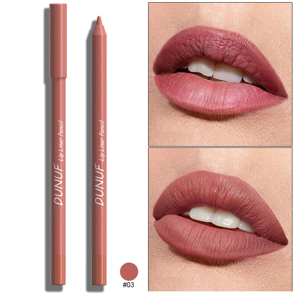 Matte Lip Pencil Contour Lip Liner Long-Lasting Waterproof Hydrating Formula — Red | KIMLUD