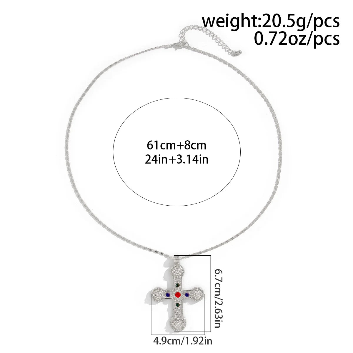 KIMLUD, Ingemark 3 Styles Creative Big Imitation Pearl Beads Chain Necklace for Men Hip Hop Jesus Cross Pendant Choker Male Jewelry Gift, KIMLUD Womens Clothes