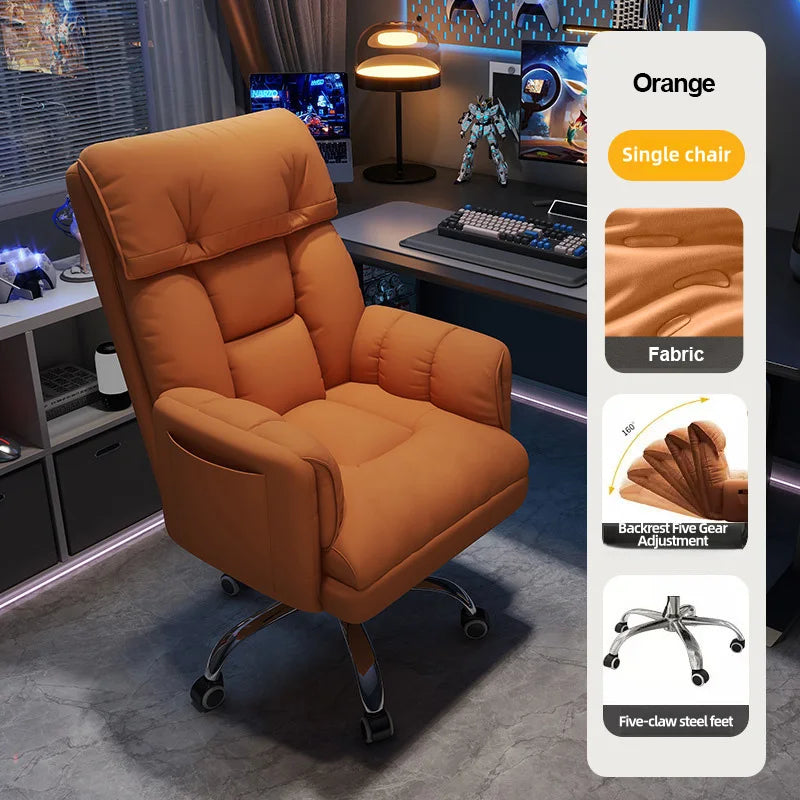 Ergonomic Computer Chair Home Office Recliner Sofa Boy Comfortable Sedentary Gaming Chair with Retractable Footrest For Relaxing