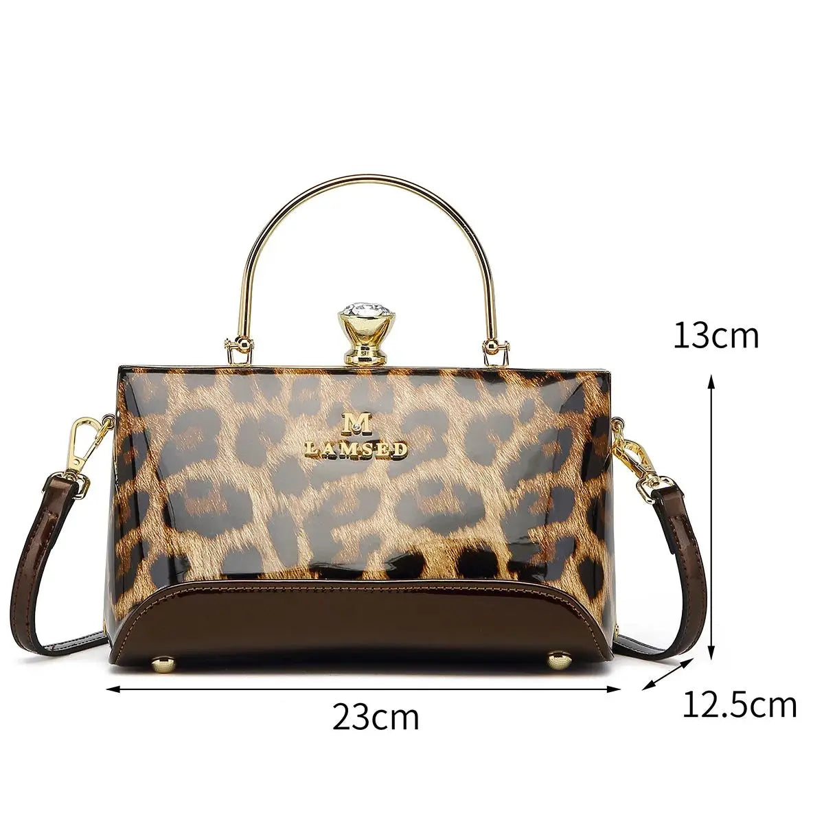 Chic Patent Leather Ladies Handbag - Stylish Top Handle, Spacious Satchel Bag - Timeless Elegance for Fashion-Forward Women