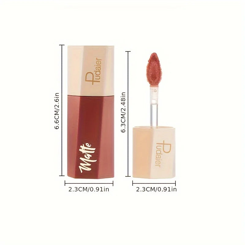 Matte Velvet Lip Tint, Nude Color Lip Glaze, Long Lasting Waterproof Non Transfer, Lightweight Soft Lip Makeup, Perfect Valentin