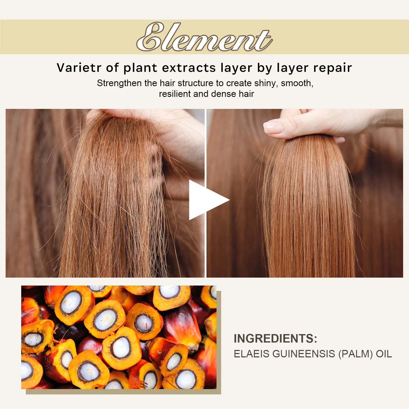 Batana Oil Hair Oil Nourishes Dry Ends And Shine — Amber-Gold | KIMLUD