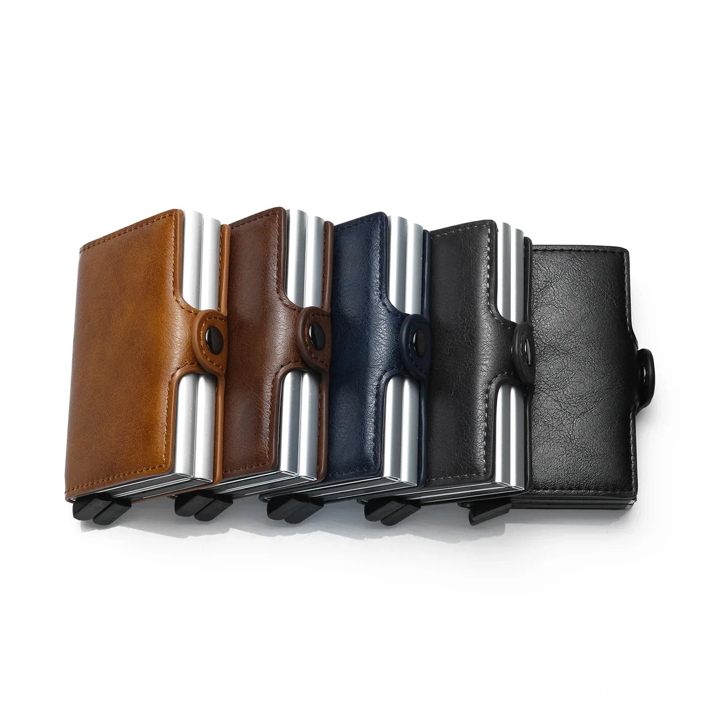 Carbon Fiber Pattern Slim Card Wallets — Black | KIMLUD