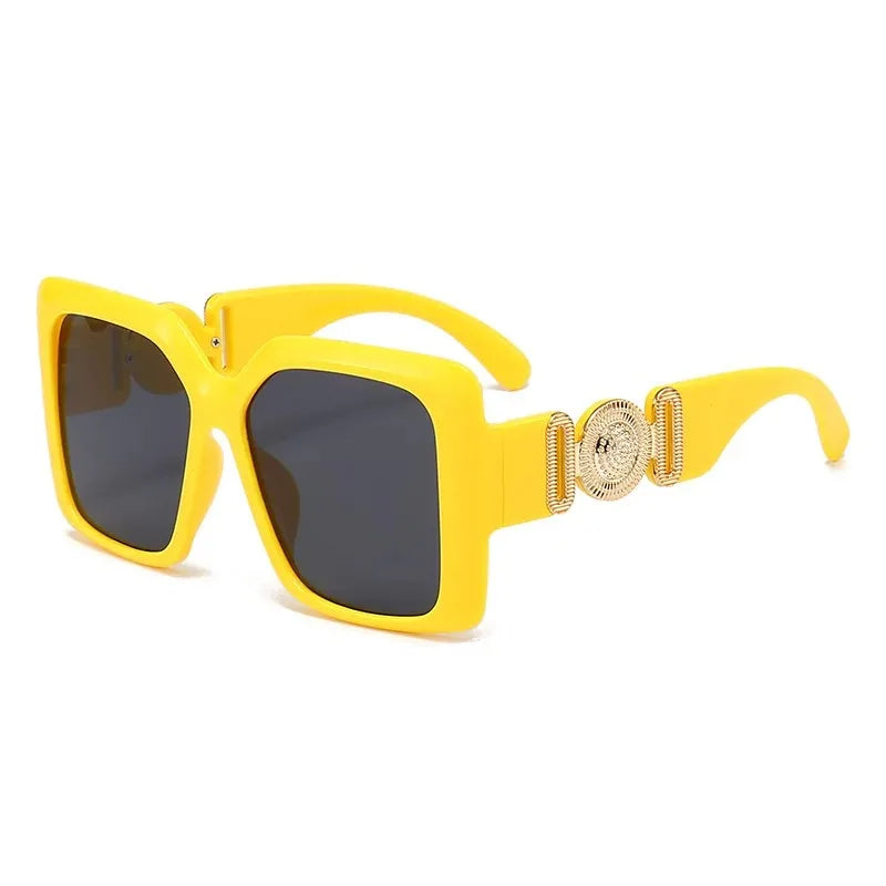 Big Square Frame Sunglasses For Men Women Brand Design Luxury Vintage Fashion Male Ladies Driving Black Sun Glasses Eyewear 2024