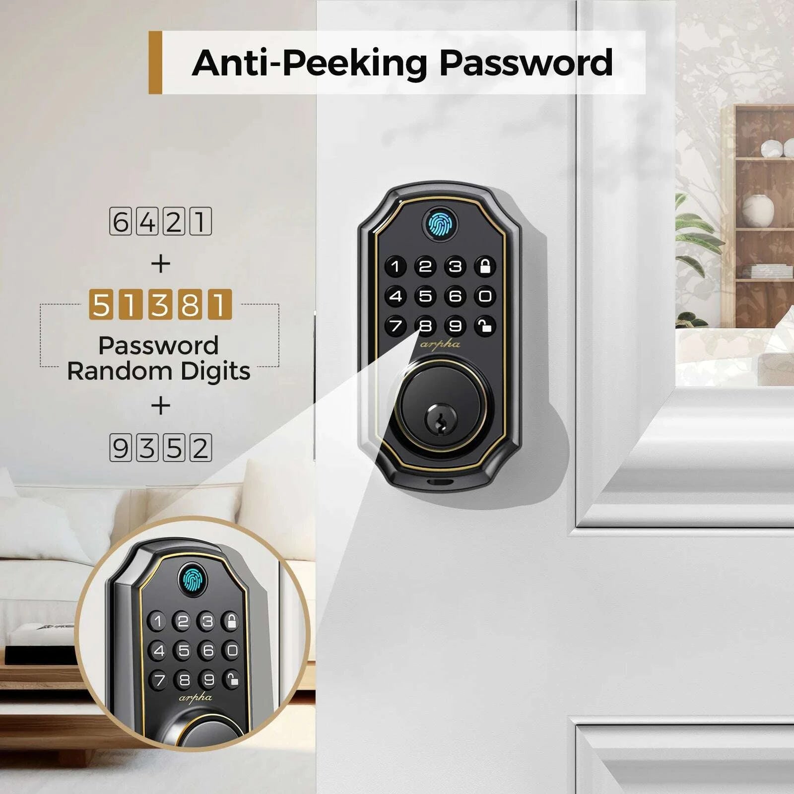 arpha-d280-keyless-entry-door-lock-5-in-1-smart-fingerprint-deadbolt-with-keypad-electronic-deadbolt-auto-lock-one-touch-lockkimludkimlud-35565271