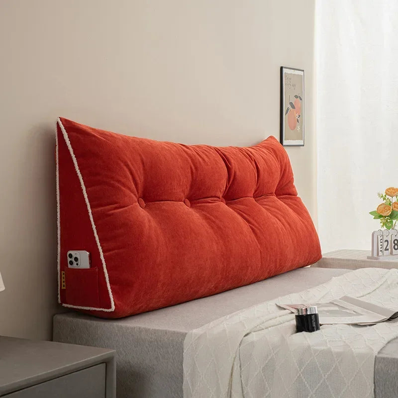 Headboard Pillow Triangle Cushion Backrest Sofa Waist Cushion Wedge Sleeping Pillow for Decorative Pillows for Bed Removable