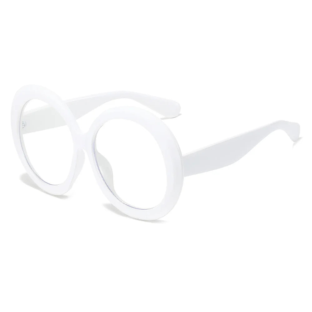 Oversized Round Eyeglasses Frames Women New Fashion Luxury Designer Ladies Glasses Candy Color Non-prescription Spectacles