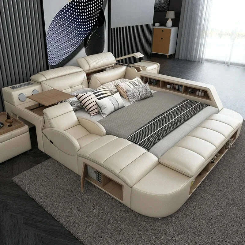 adjustable-electric-double-bed-frame-with-massager---modern-multifunctional-king-size-furniture-setkimlud-womens-fashion-34604018