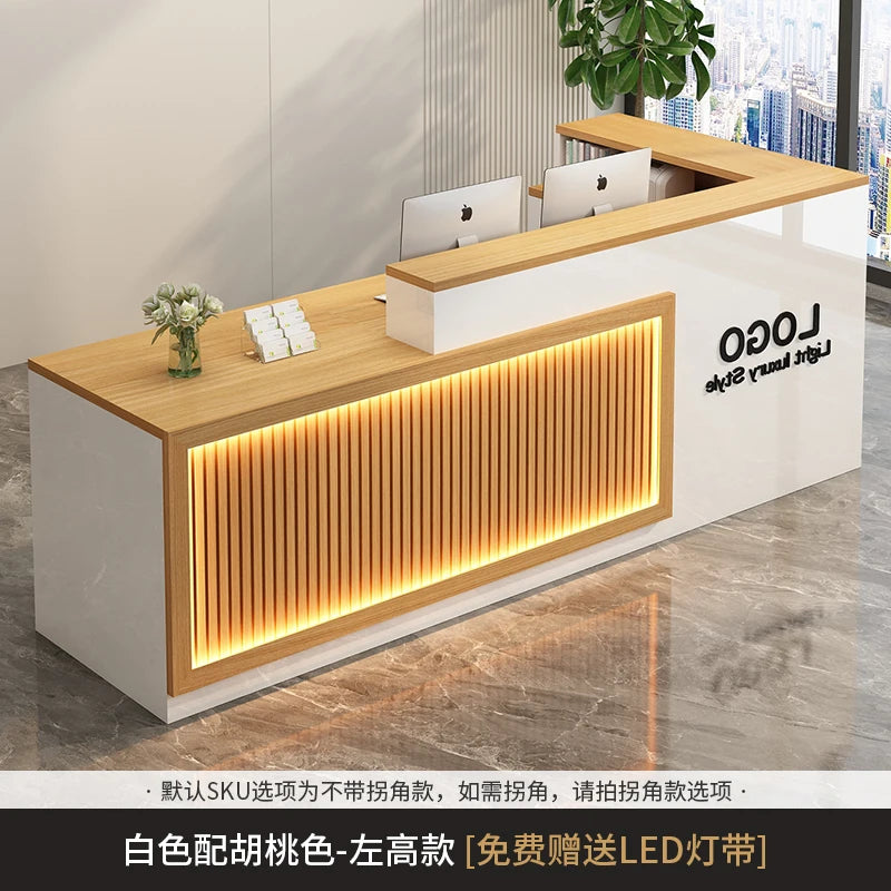 Contemporary Reception Desk Decor Set Customizable — Black | KIMLUD