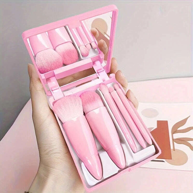 5pcs-portable-makeup-brush-set-with-mirror---foldable-travel-kit-,mini-makeup-brush-set-travel-makeup-brush-set-kimlud-kimlud-33922007