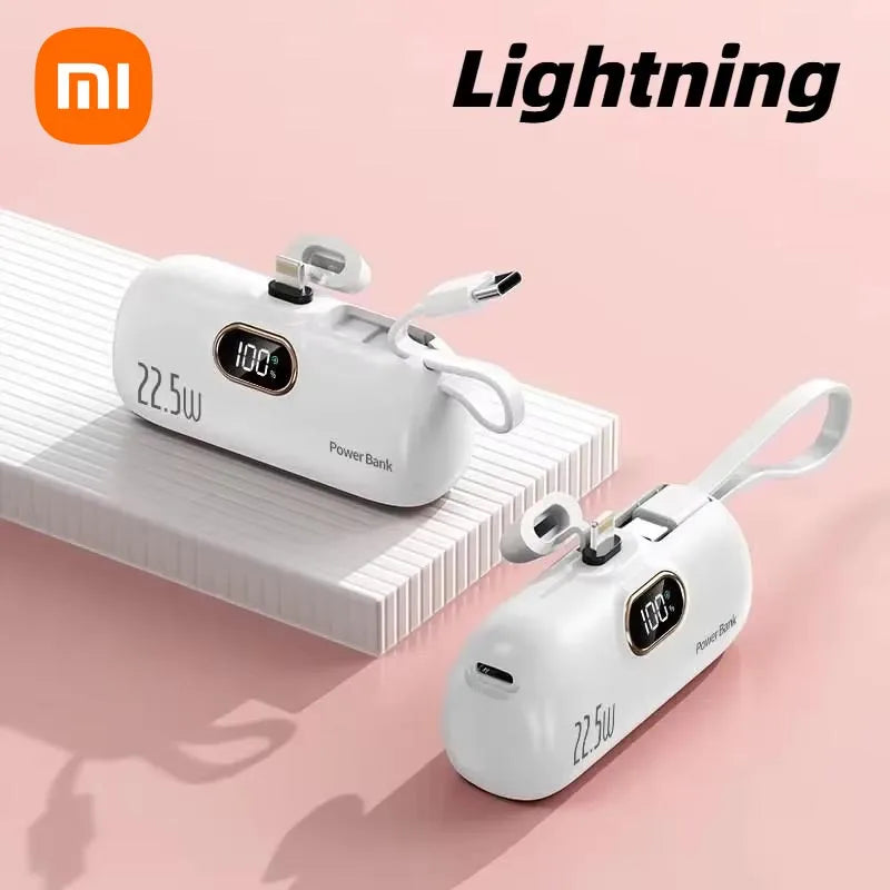 Xiaomi Mijia 30000mAh Mini Portable Power Bank Capsule Mobile Power Supply Emergency External Battery Fast Charger For iPhone 16