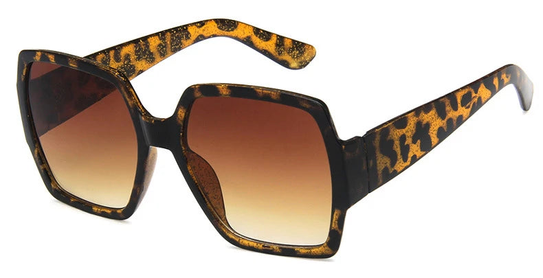 Plastic Oversized Square Sunglasses — Multicolor | KIMLUD