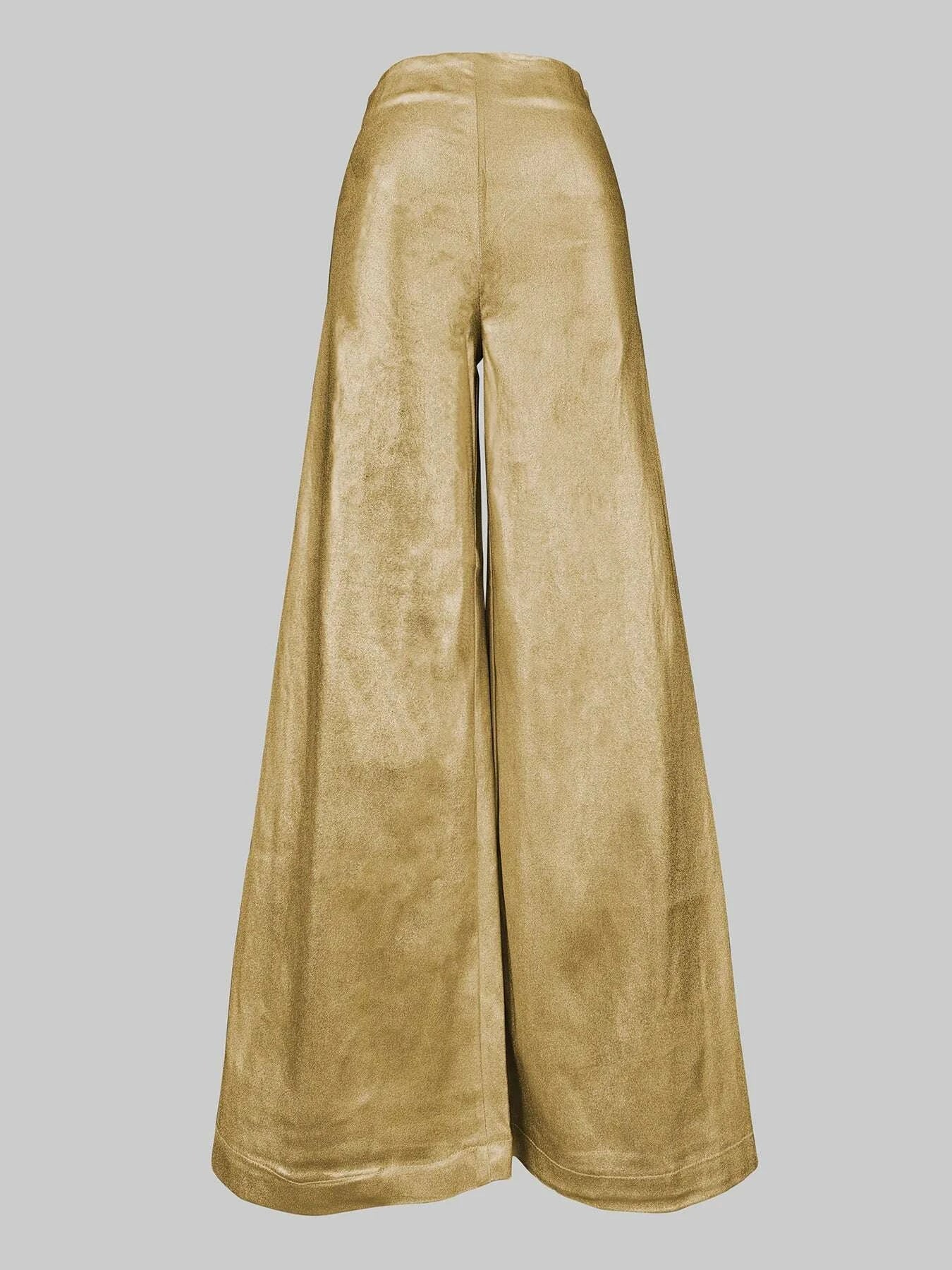 womens-stylish-party-wear-pants-solid-gold-high-waist-a-line-wide-leg-pants-zippered-full-length-trousers-casual-pantskimlud-womens-clothes-35075943