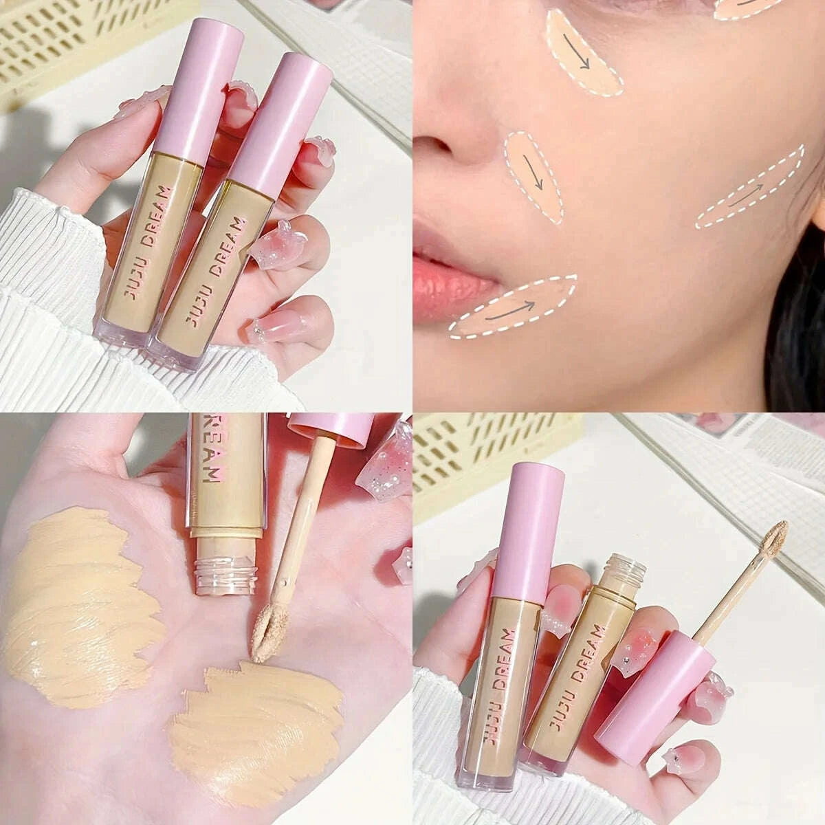 KIMLUD, Flawless Concealer: Waterproof, Brightening, Suitable for All Skin Types - Perfect for Christmas and Valentine's Day Gifts, KIMLUD Womens Clothes