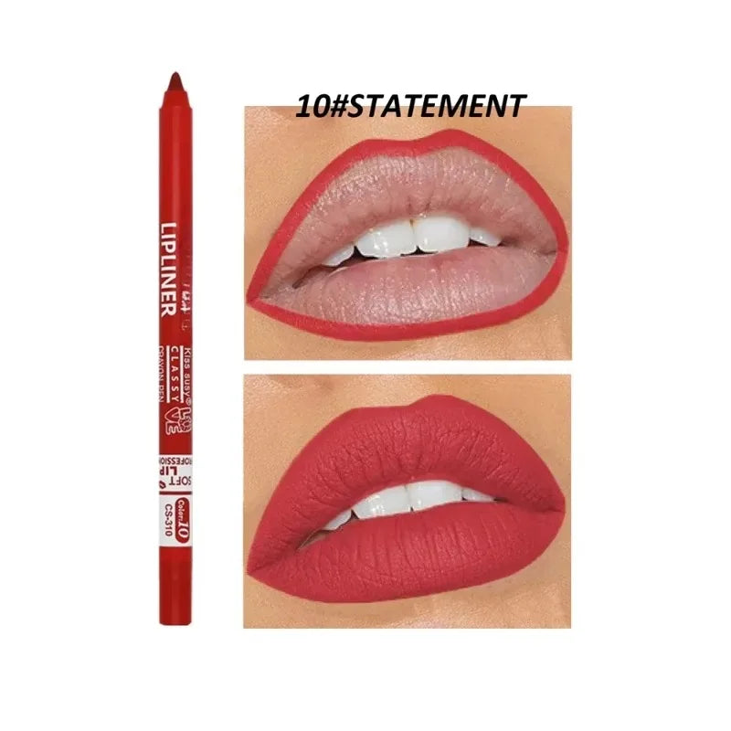 20 Color Waterproof Matte Lipliner Pencil Natural Violet Pro Lip Liner Makeup Nude Lips Contour High Pigment Lipstick Cosemetics