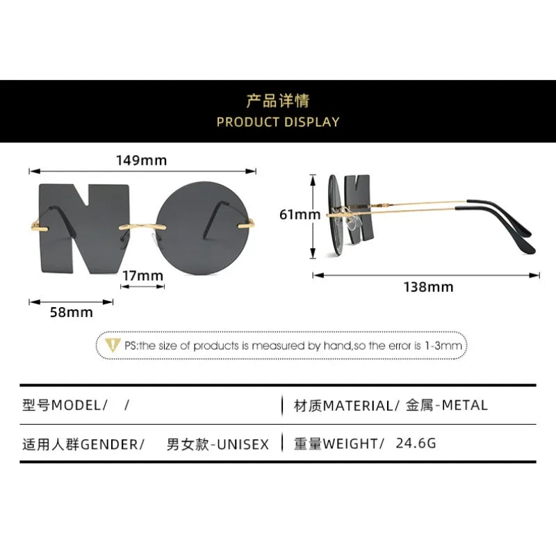 Metal Alloy Sunglasses Alien Glasses Colorful Lenses — Multicolor | KIMLUD