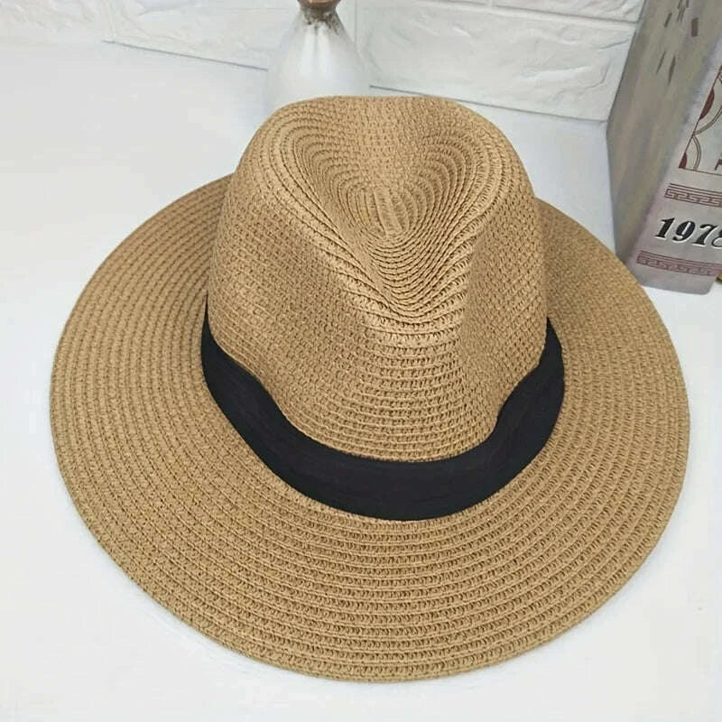 fashion-men-straw-hat-for-women-summer-trendy-beach-sun-hats-solid-color-fedoras-ribbon-casual-cowboy-jazz-cap-gangster-cap-malekimlud-womens-fashion-34601402