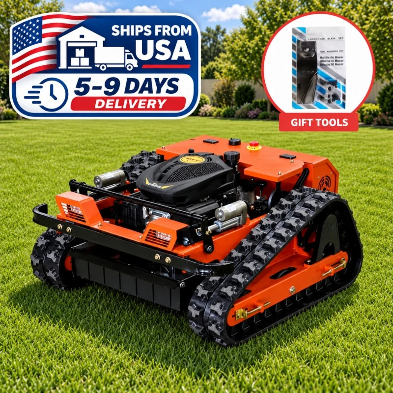 Remote Control Robotic Lawn Mower – 550mm Width – Track | KIMLUD