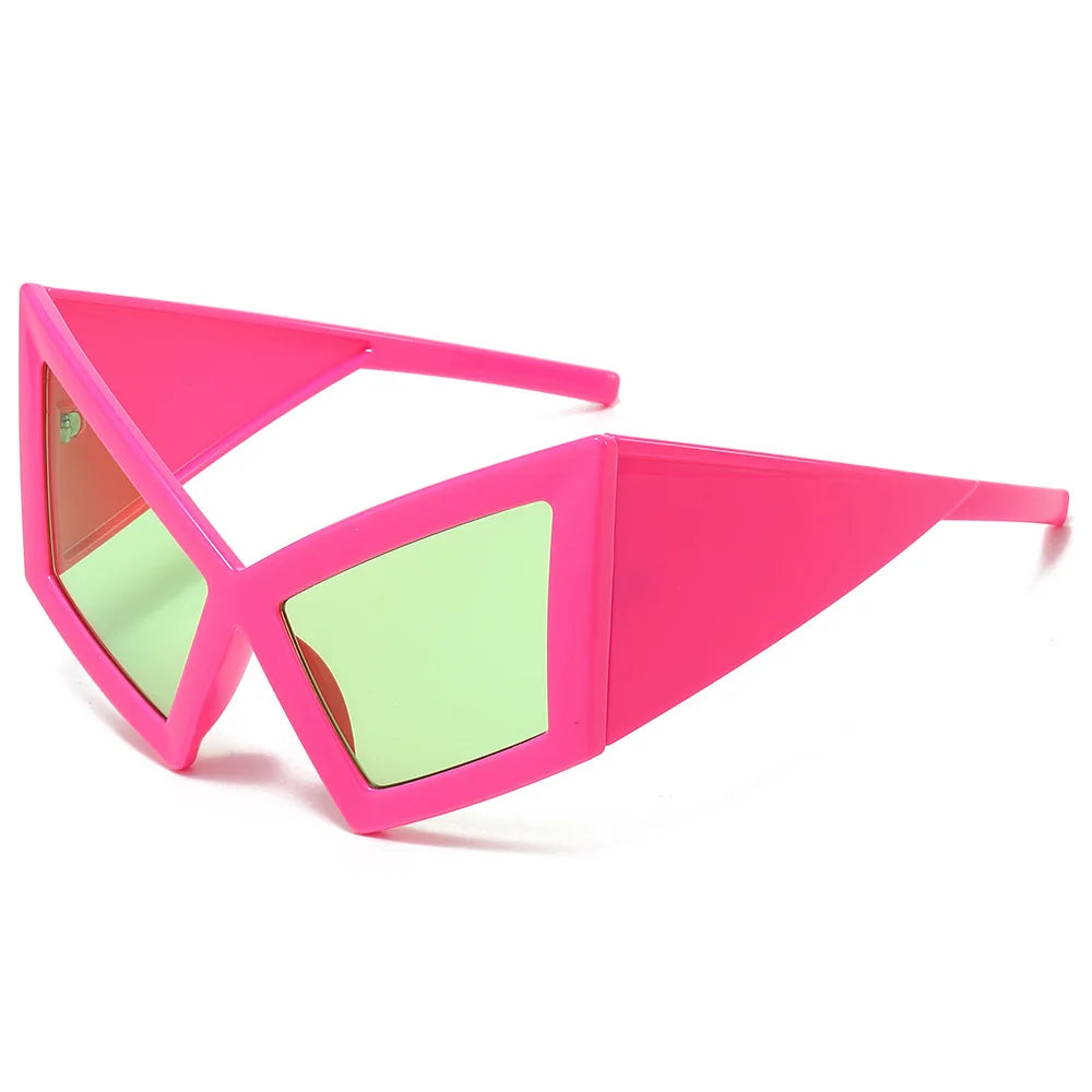 Oversized Cat Eye Retro Sunglasses — Black | KIMLUD