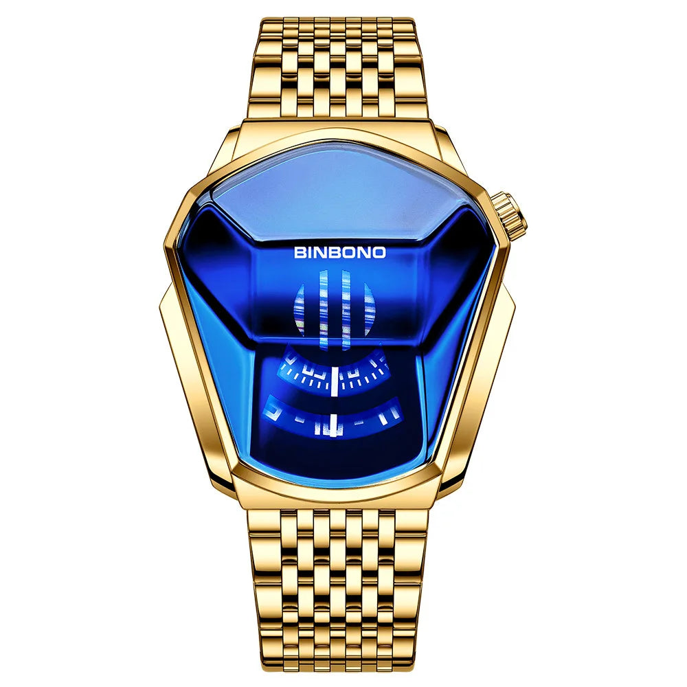 Original BINBOND Top Brand Luxury Military Fashion Sport Watch Men gold Wrist Watches Man Clock Casual Chronograph Wristwatch