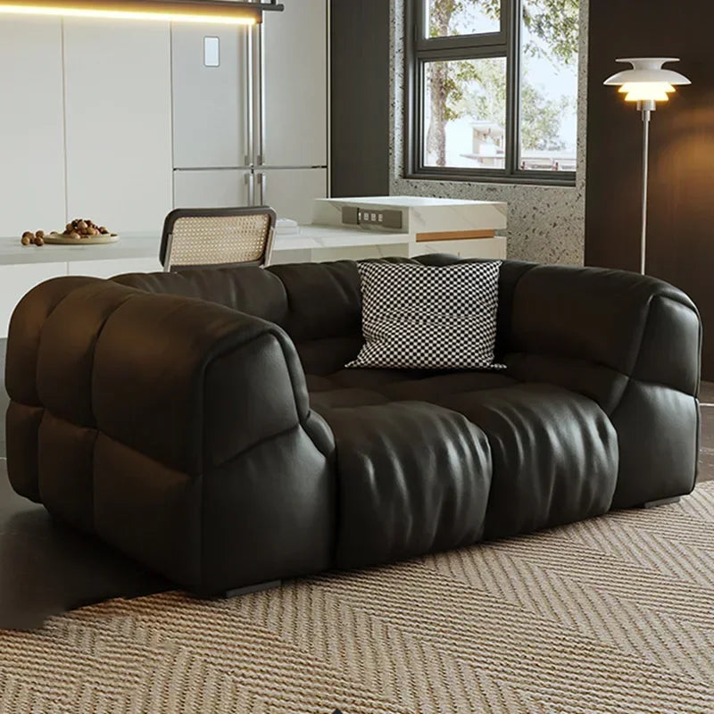 Puff Leather Sofa Bedrooms Comfortable Reclining Luxury Designer Lazy Sofa Modern Minimalist Sofy Do Salonu Home Furniture