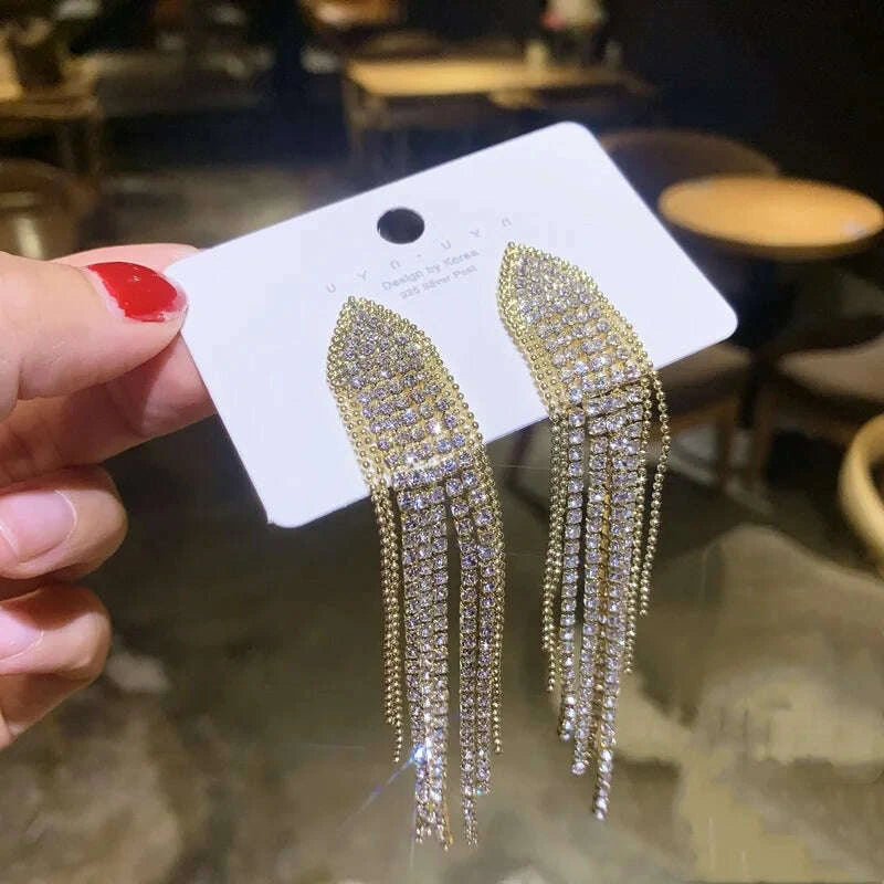 2pc-womens-fashion-copper-claw-chain-long-tassel-earrings-outdoor-travel-carnival-banquet-party-holiday-dressing-gift-233kimludkimlud-35558486