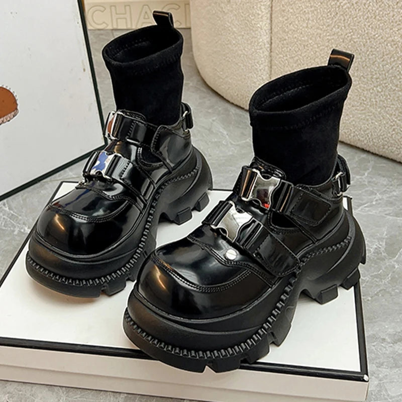 Designer New Women Ankle Boots Flats Platform Shoes Sport Chelsea Boots 2025 Winter Fashion Goth Shoes Casual Running Snow Botas