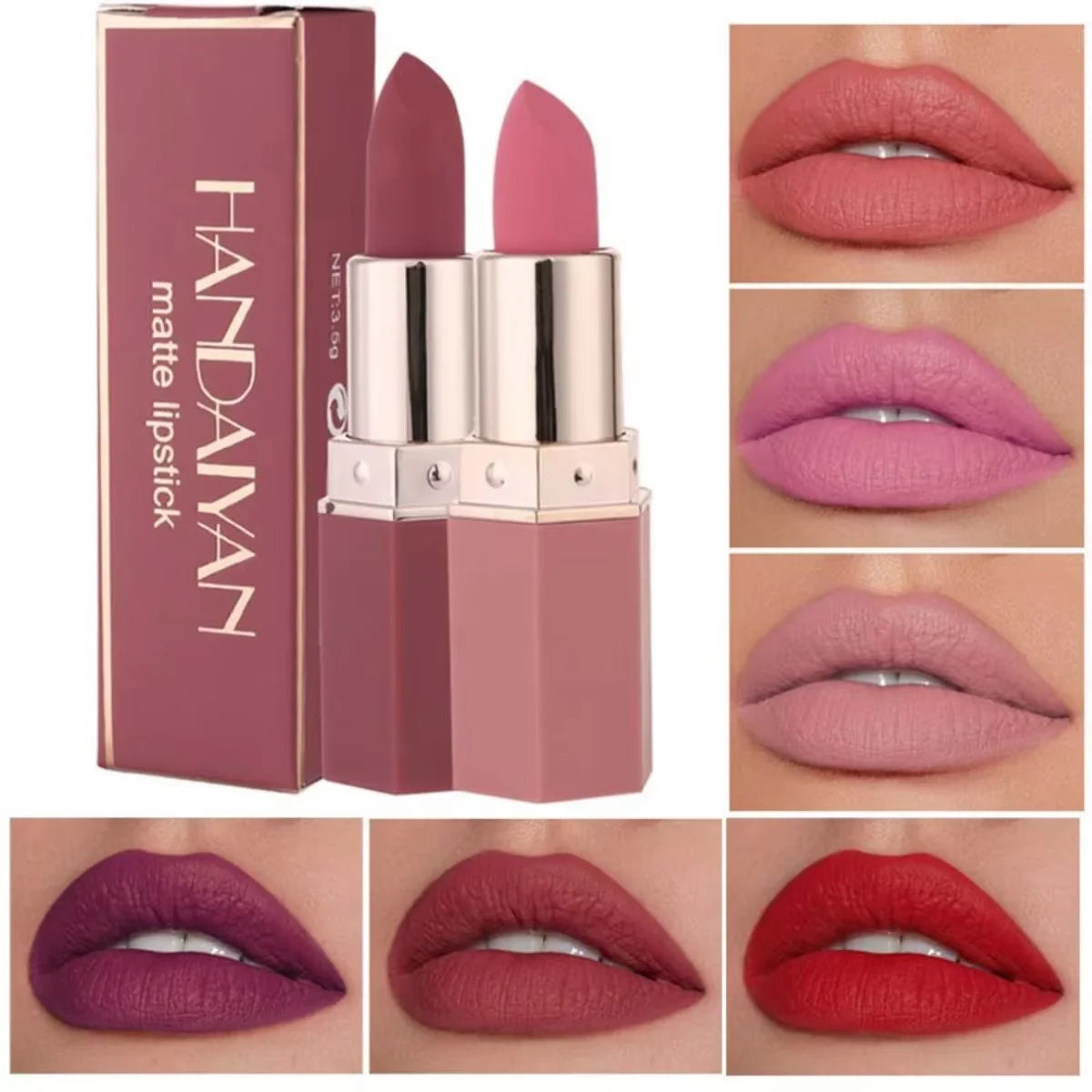 Velvet Matte Lipstick Waterproof Long-Lasting — Mauve Pink | KIMLUD