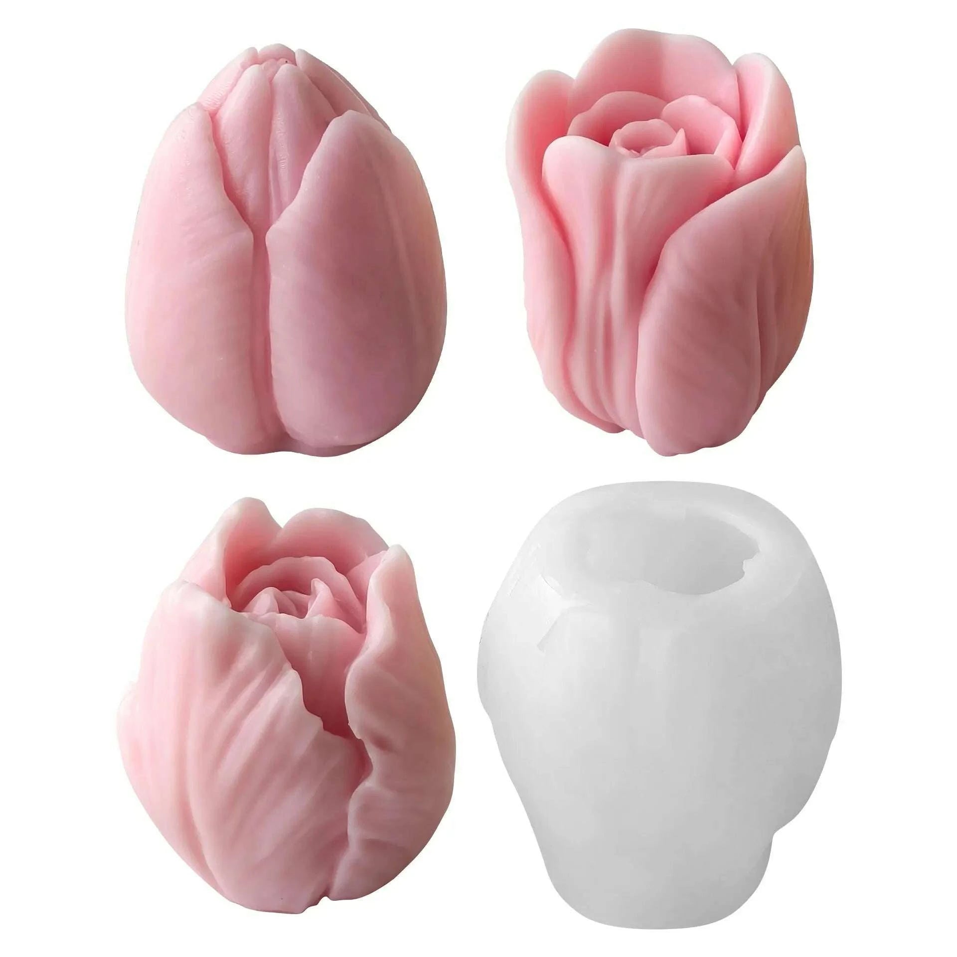 KIMLUD, Budding Open Flowers Silicone Candle Mold Mini Flower Soap Gypsum Crafts Resin Mould DIY Chocolate Ice Cake Baking Molds, KIMLUD Womens Clothes