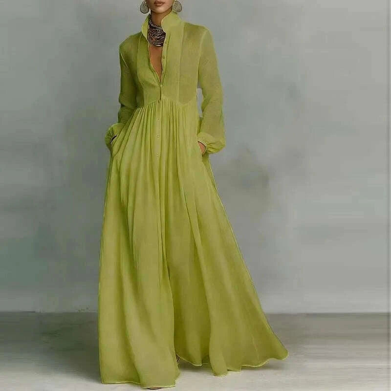 french-elegant-high-waist-swing-long-dress-woman-spring-solid-pockets-pleated-maxi-dress-autumn-long-sleeve-button-evening-dresskimludkimlud-35574990