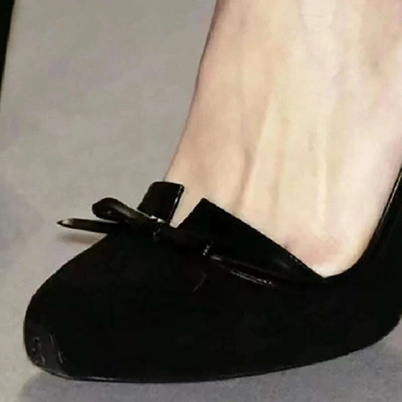 kimlud-black-vintage-bow-pumps-spike-high-heels-round-toe-suede-upper-unique-elegant-women-summer-slip-on-casual-office-lady-shoes-kimlud-womens-clothes-35044588
