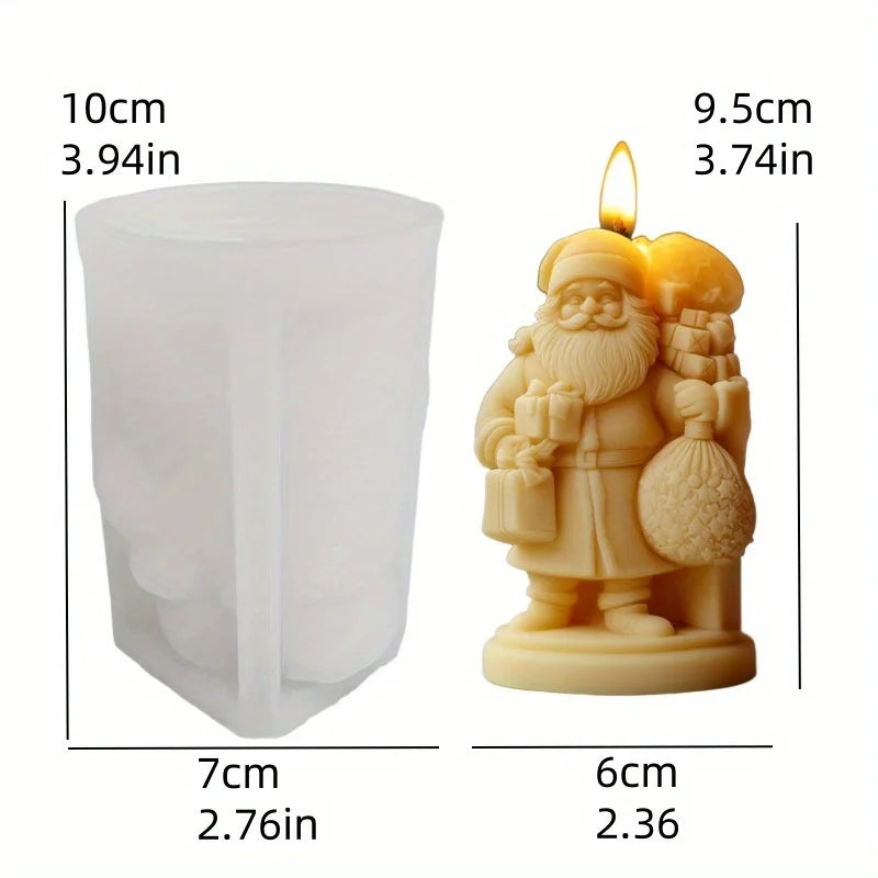 KIMLUD, Santa Claus Sleigh Spherical Candle Silicone Mold Santa Claus Elk Scented Candle Mould Santa Claus Sleigh Resin Plaster Molds, KIMLUD Womens Clothes