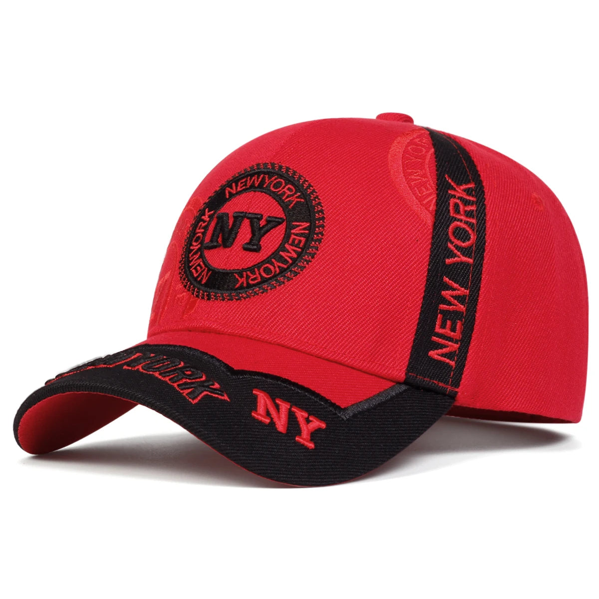 Letter Embroidered Baseball Cap Adjustable — Black | KIMLUD