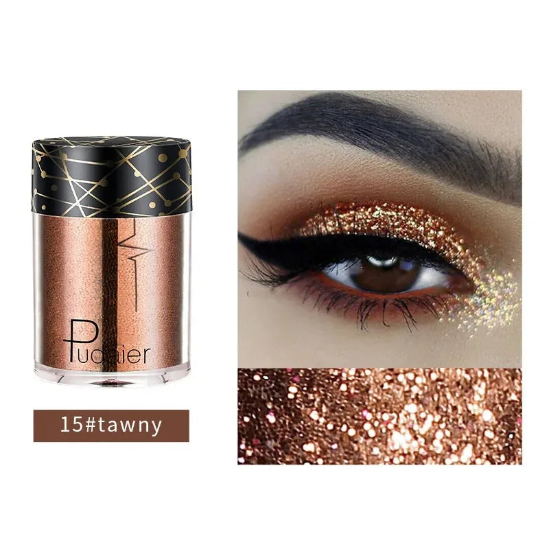 36 Colors Monochrome Eyeshadow Glitter Sequins High Gloss Face Body Glitter Pearlescent Easy-to-color Eye Shadow Festival Makeup