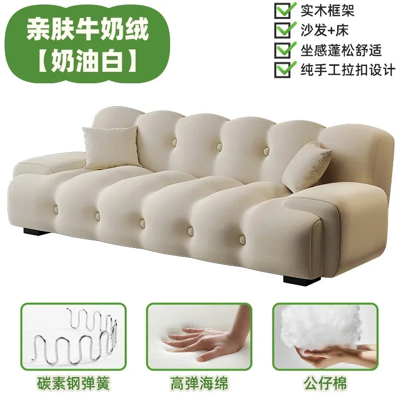 Nordic Minimalist Sofa Bed Multifunctional Foldable — Grey | KIMLUD