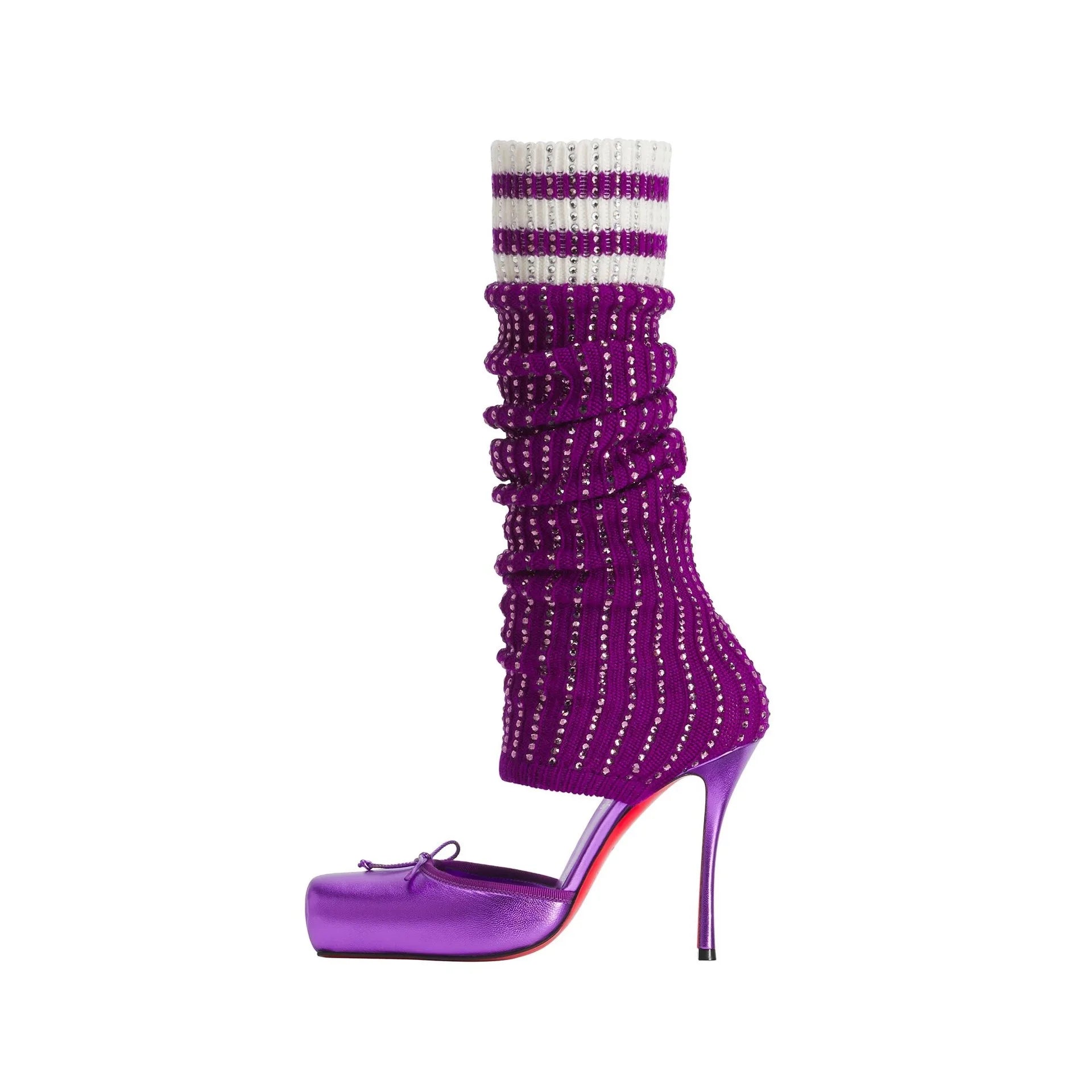 Knee-High Boots High-Heeled Square-Toe — Multicolor | KIMLUD