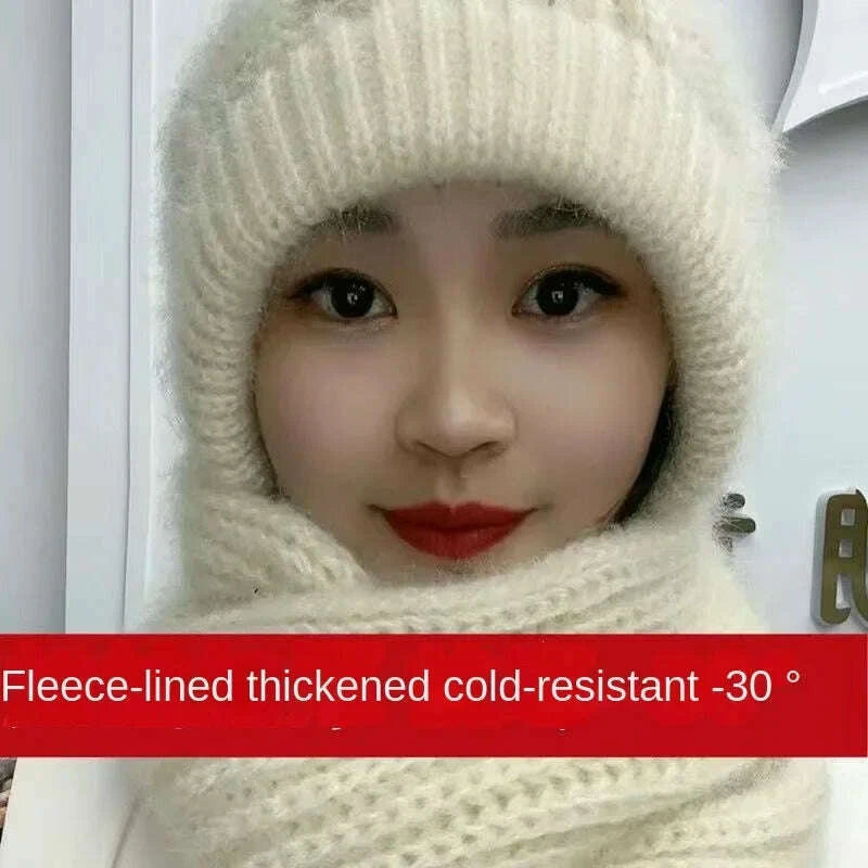 new-plush-and-thickened-scarf-integrated-wind-and-snow-hat-autumn-and-winter-squirrel-fluff-thread-hat-for-warmth-kimlud-kimlud-33910509