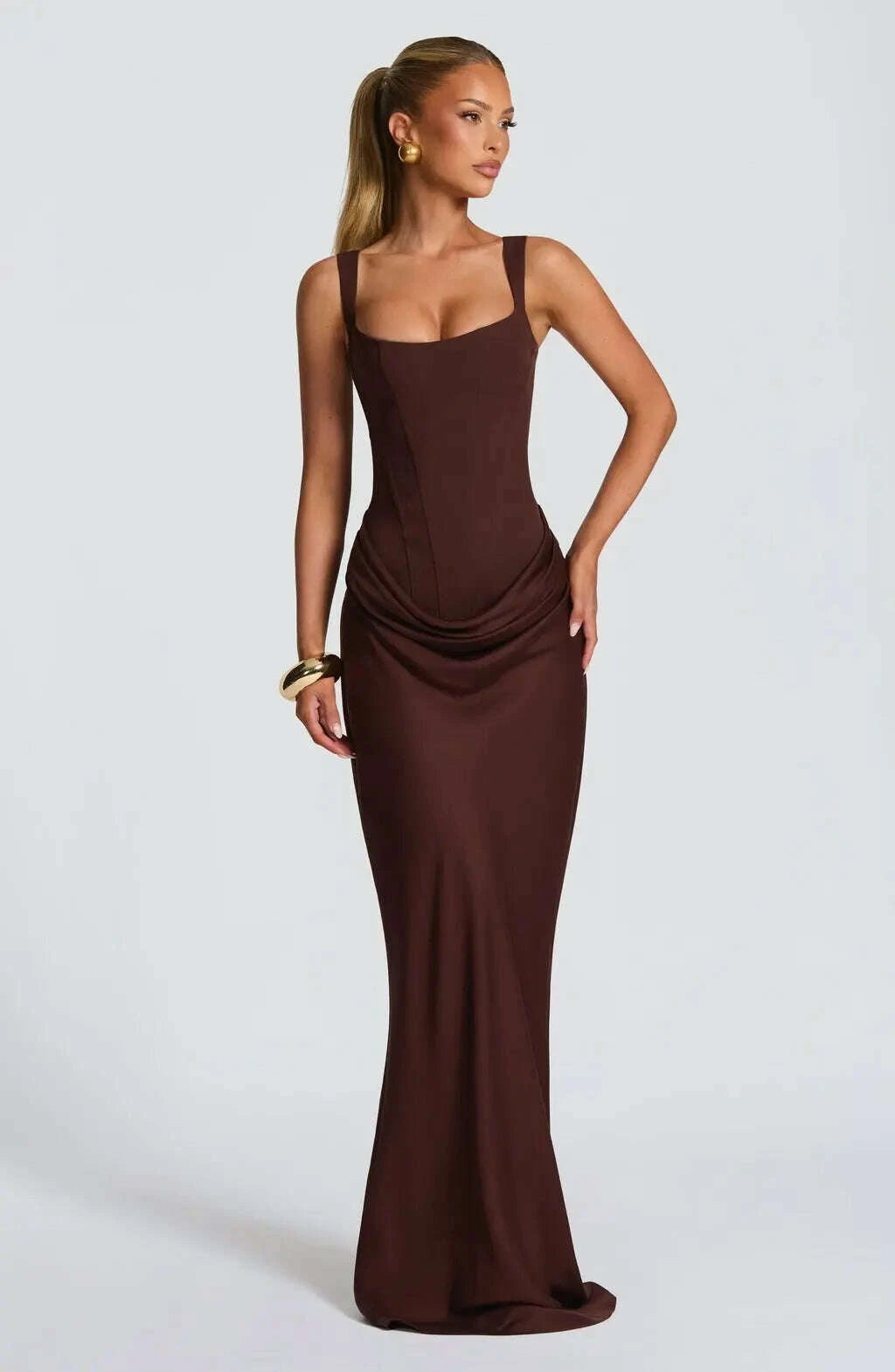 womens-casual-long-sleeved-slim-fit-fishbone-pure-desire-suspender-jumpsuit-long-skirt-slim-fit-solid-color-hip-hugging-dresskimludkimlud-35578154