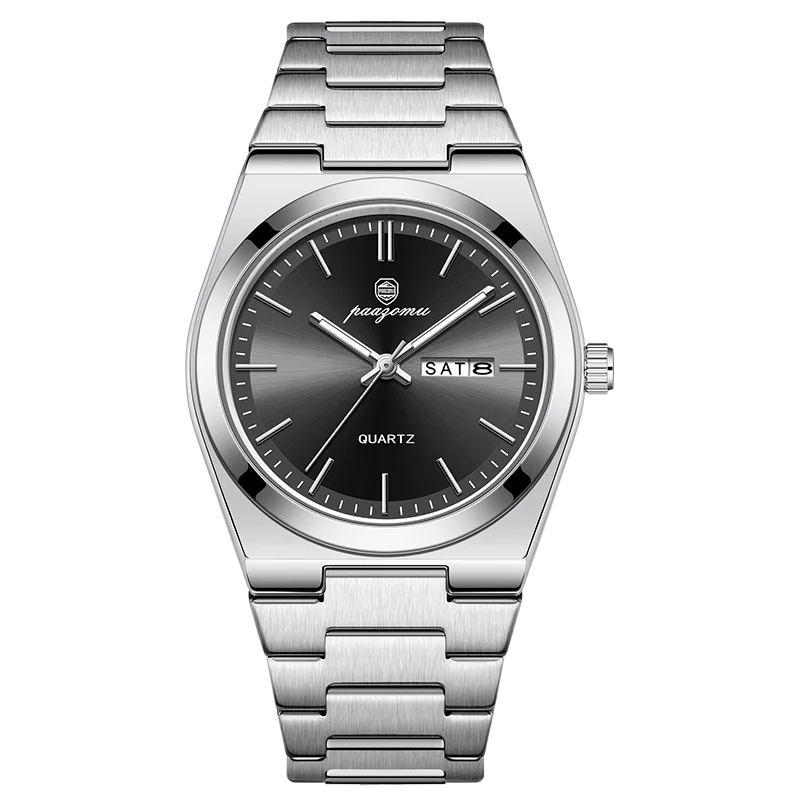 Stainless Steel Watch Luminous Date — Teal | KIMLUD